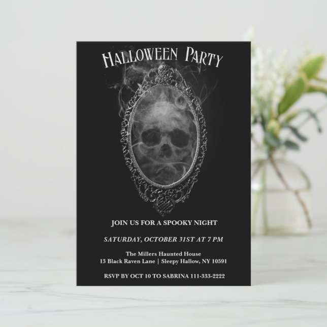 Inbjudan till Ghodyst Spegel Halloween fest (Stående Fram)