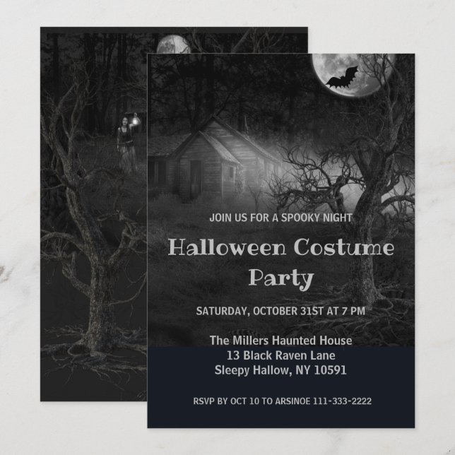 Inbjudan till Ghokostes Forest Halloween fest (Fram/baksida)