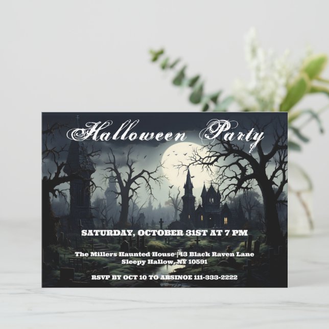 Inbjudan till Ghop Witches Manor Halloween fest (Stående Fram)