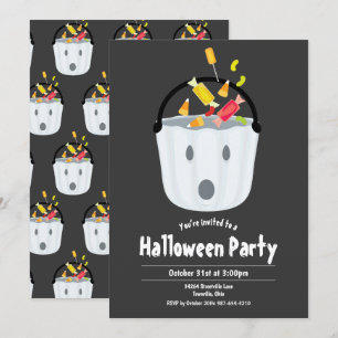 Inbjudan till Ghost Pail Candy Kid's Halloween fes