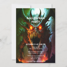 Inbjudan till Giant Monster Halloween fest