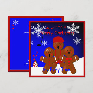 Inbjudan till Gingerbröd Carolers God jul