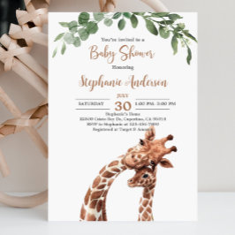 Inbjudan till Giraffe Baby Shower