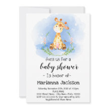 Inbjudan till Giraffe Baby Shower