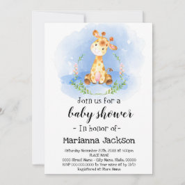 Inbjudan till Giraffe Baby Shower