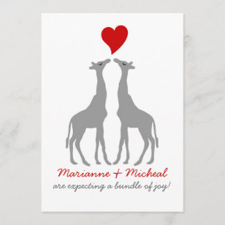 Inbjudan till Giraffe Baby Shower