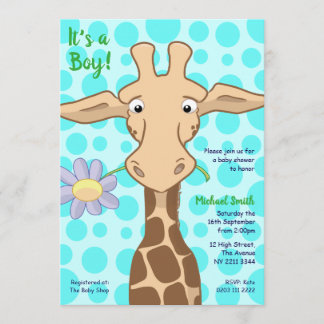 Inbjudan till Giraffe Baby Shower Party Party