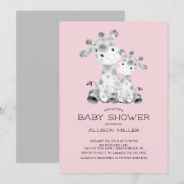 Inbjudan till Giraffe Girls baby Shower