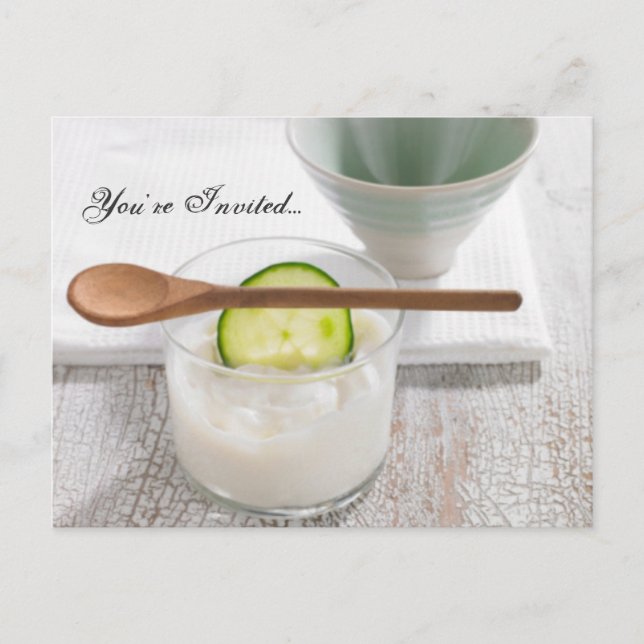 Inbjudan till Girls Spa Helg Vykort (Framsida)