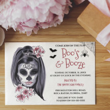 Inbjudan till Girly Boo's & Booze Halloweenfest