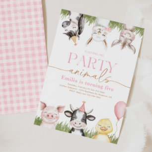 Inbjudan till Girly Farm Birthday