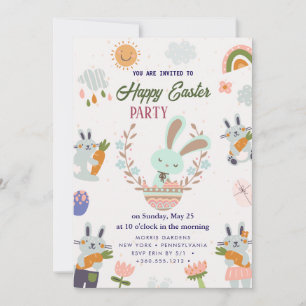 Inbjudan till glad påsk Brunch och Egg Hunt