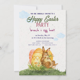 Inbjudan till glad påsk Brunch och Egg Hunt