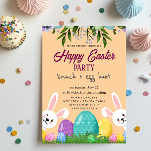 Inbjudan till glad påsk Brunch och Egg Hunt