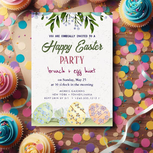 Inbjudan till glad påsk Brunch och Egg Hunt