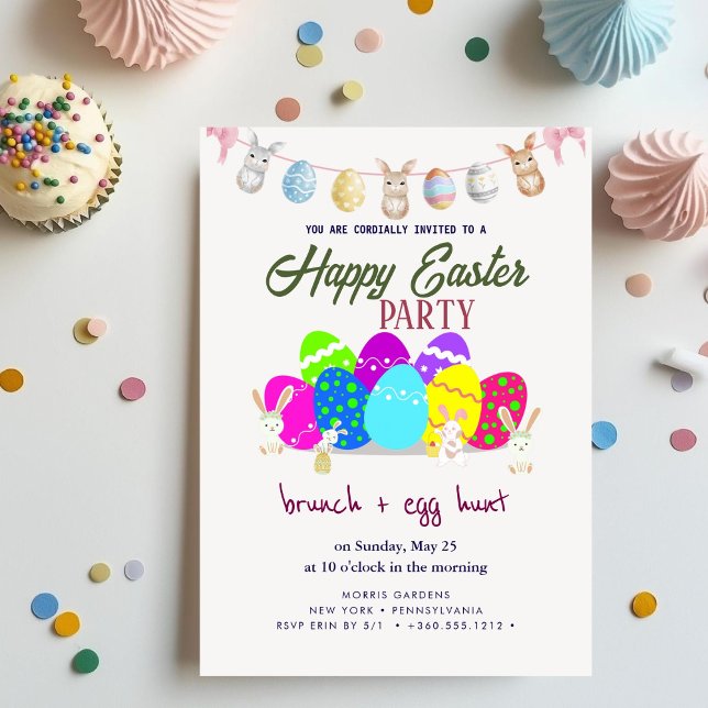 Inbjudan till glad påsk Brunch och Egg Hunt (Skapare uppladdad)