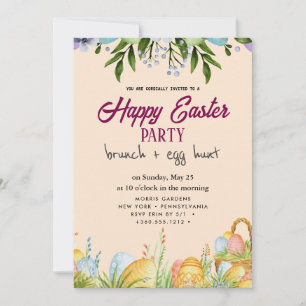 Inbjudan till glad påsk Brunch och Egg Hunt