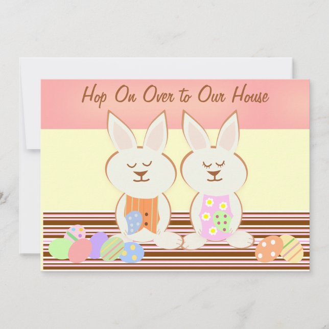 Inbjudan till Glad påsk Bunnies Luncheon (Framsida)