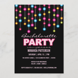 Inbjudan till Glam Dance Ljus Bachelorette-partiet