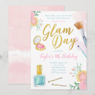 Inbjudan till Glam Day Birthday   Mani Pedi Spa Pa