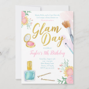 Inbjudan till Glam Day Birthday Mani Pedi Spa Pa