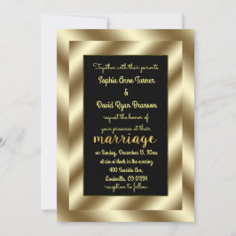 Inbjudan till Glam Gold Foil och Black Wedding