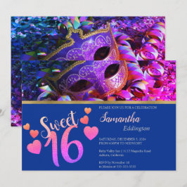 Inbjudan till Glamous Masquad Sweet 16