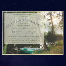 Inbjudan till Glamping Camping Helg-kort