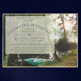 Inbjudan till Glamping Camping Helg-kort