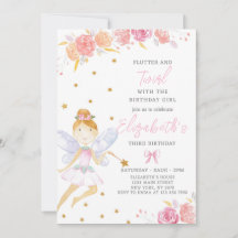 Inbjudan till glitter: Fairy Birthday
