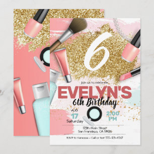 Inbjudan till Glitter Glam Spa Party eller Pamper