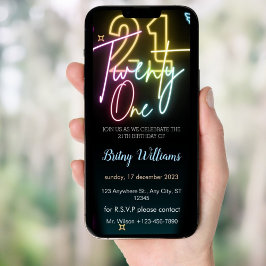 Inbjudan till glödnyans vid 21:e födelsedag