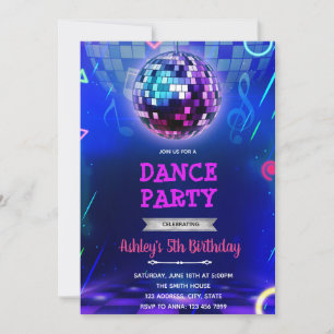 Inbjudan till Glow disco-dansgrupp