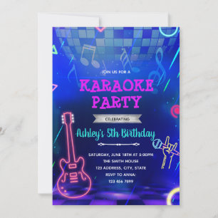 Inbjudan till Glow disco sten-dansfest