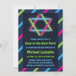 Inbjudan till Glow-in-the-Mörk Pub & Bat mitzvah