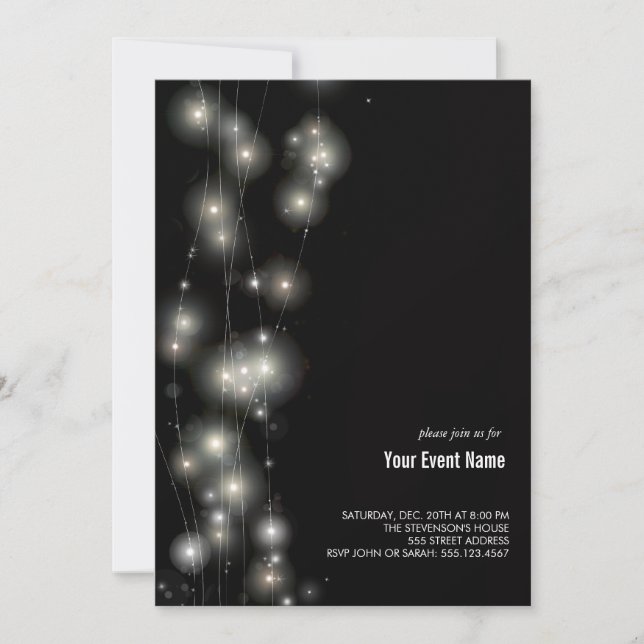 Inbjudan till Glowing Stars (Framsida)