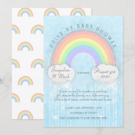 Inbjudan till gnistrans regnbåge med hjälp av baby