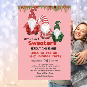 Inbjudan till Gnome Ugly Sweater-julfest