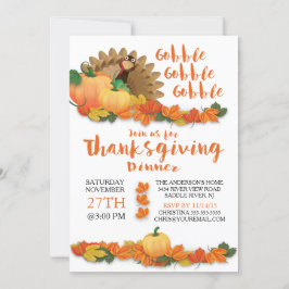 Inbjudan till Gobble-Thanksgiving i Turkiet