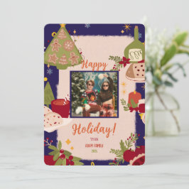 Inbjudan till God jul Photo Helgdag Card