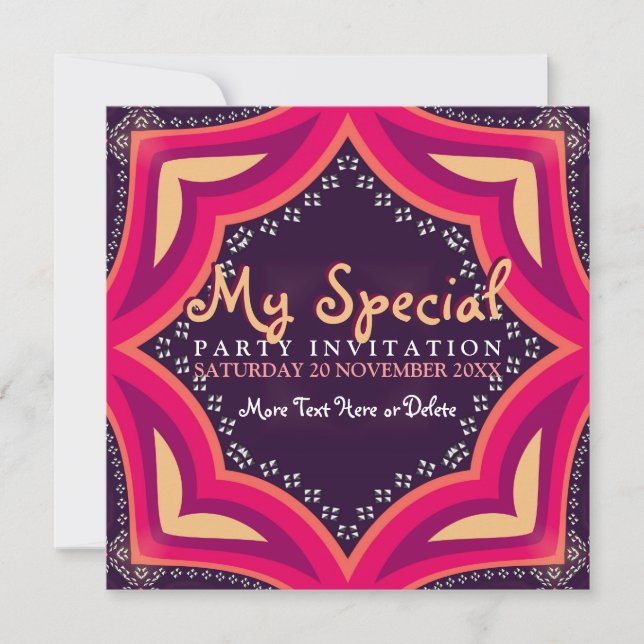 Inbjudan till Goddes Diva Speciell Event Party Par (Framsida)