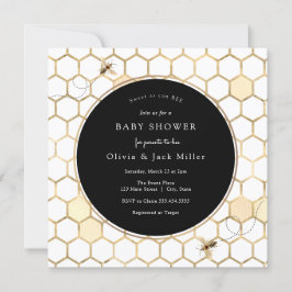 Inbjudan till Golden Bee Baby Shower