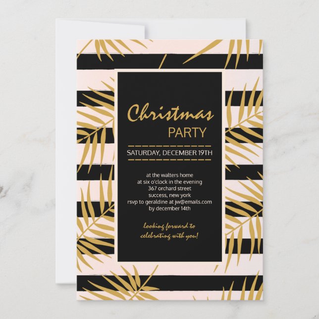 Inbjudan till Golden Handflatan (Framsida)