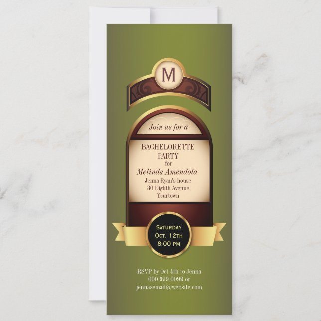 Inbjudan till Golden Label Bachelorette (Framsida)