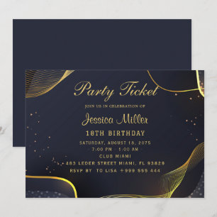 Inbjudan till Golden Party Biljett