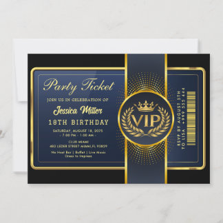 Inbjudan till Golden Party Biljett