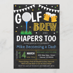 Inbjudan till Golf- och Beer Baby Shower