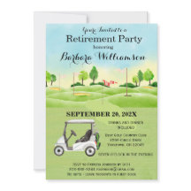Inbjudan till Golf-tema för pension Party
