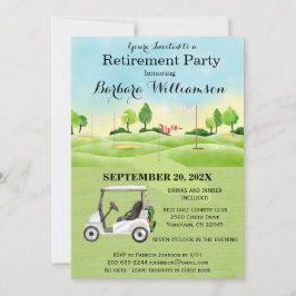 Inbjudan till Golf-tema för pension Party