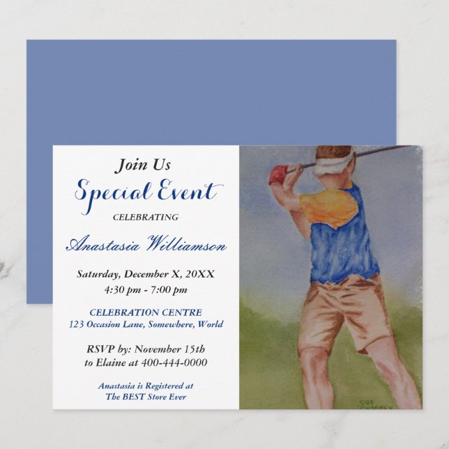 INBJUDAN TILL GOLFSÄLLSKAPSEVENT (Fram/baksida)